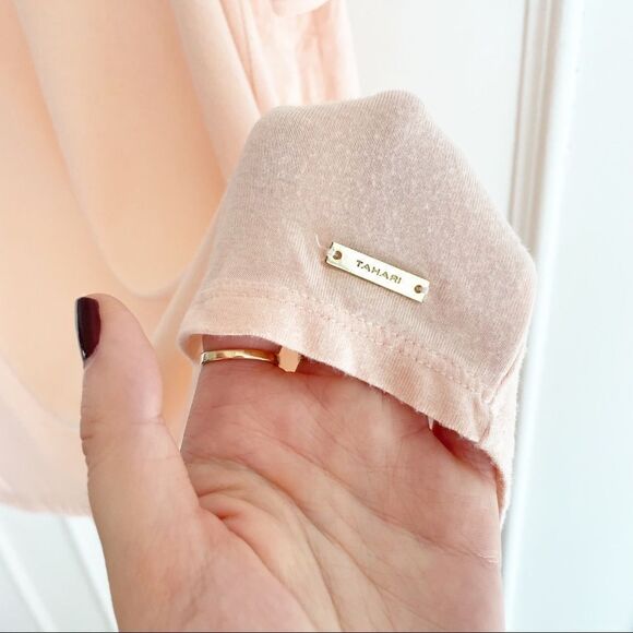 (3/$15) tahari cold shoulder tee pink shirt - Picture 4 of 6